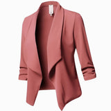 Odile | Draped Open-Front Blazer