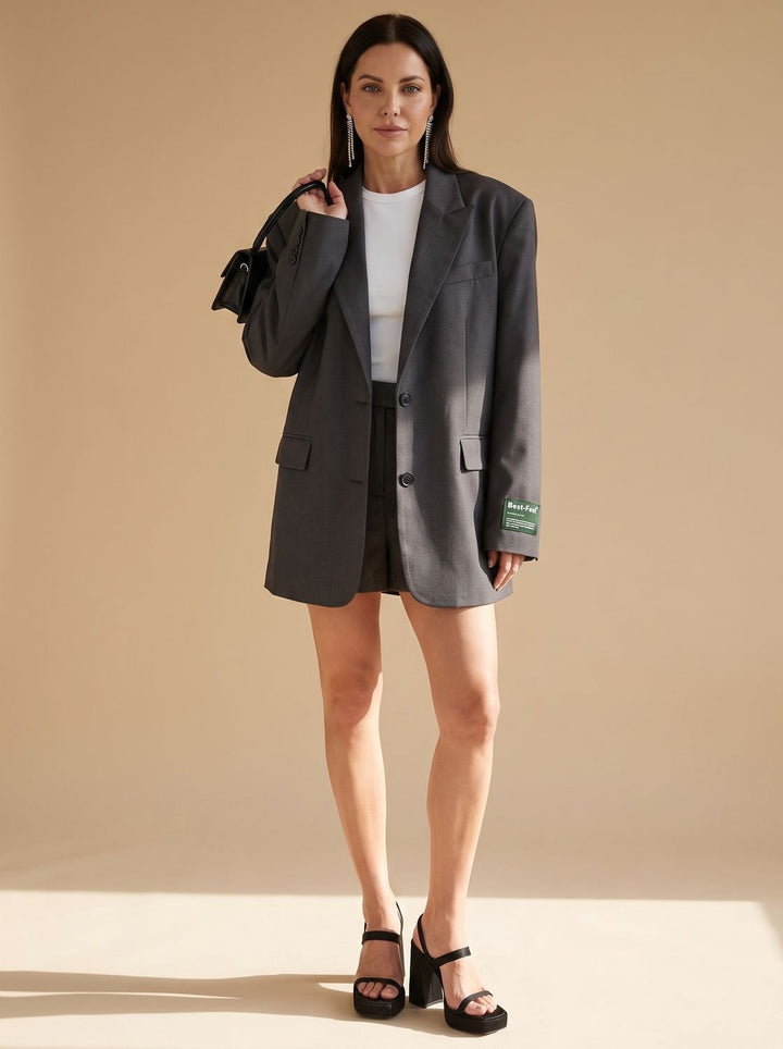 Paige | Oversized Notch-Lapel Tailored Blazer