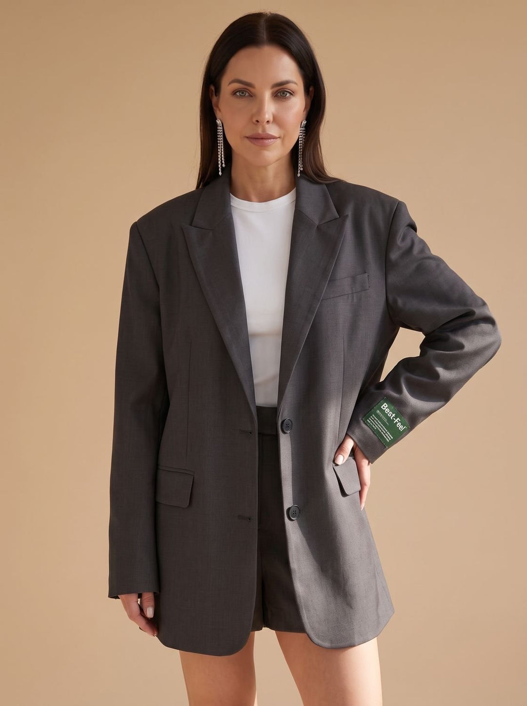 Paige | Oversized Notch-Lapel Tailored Blazer