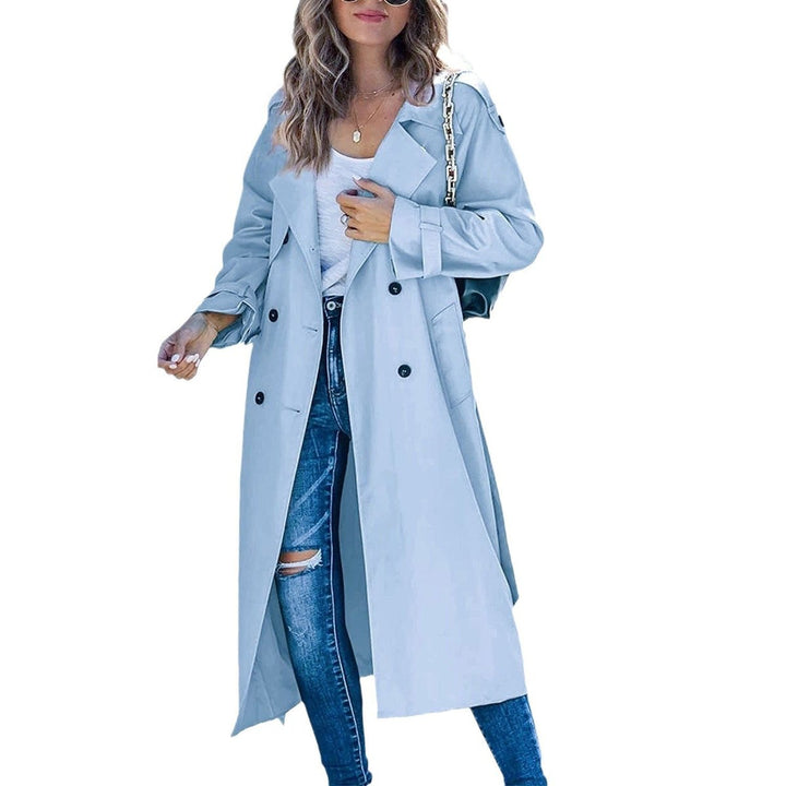 Sonia | Belted Double-Breasted Longline Trench Coat