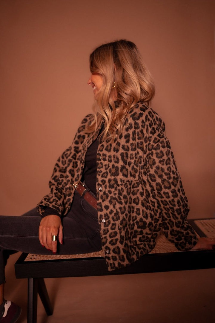 Cressida | Oversized Leopard-Print Quilted Jacket