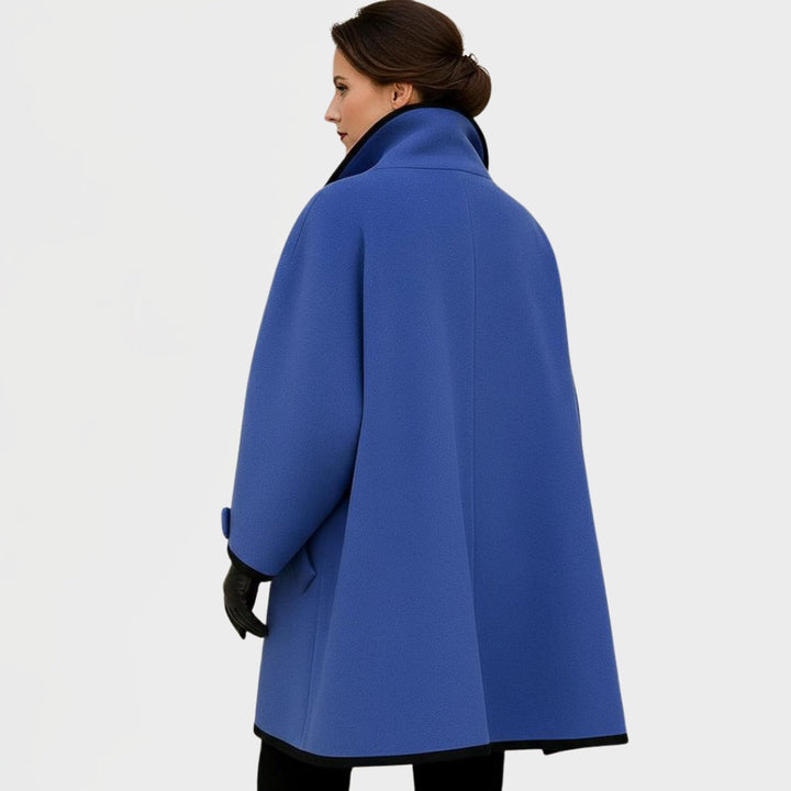 Georgiana | Oversized Contrast-Trim Coat