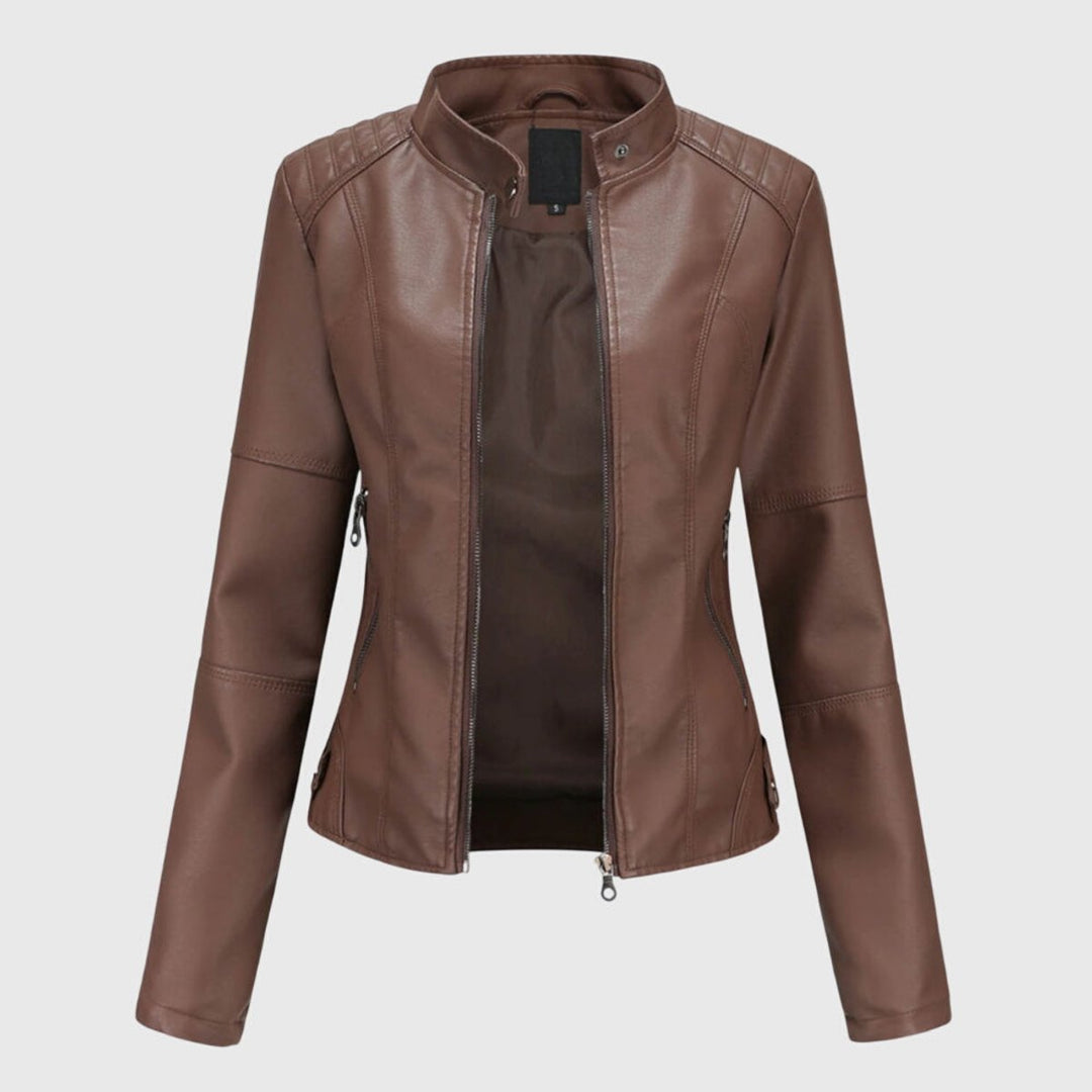 Delia | Slim-Fit Stand-Collar Zip Jacket
