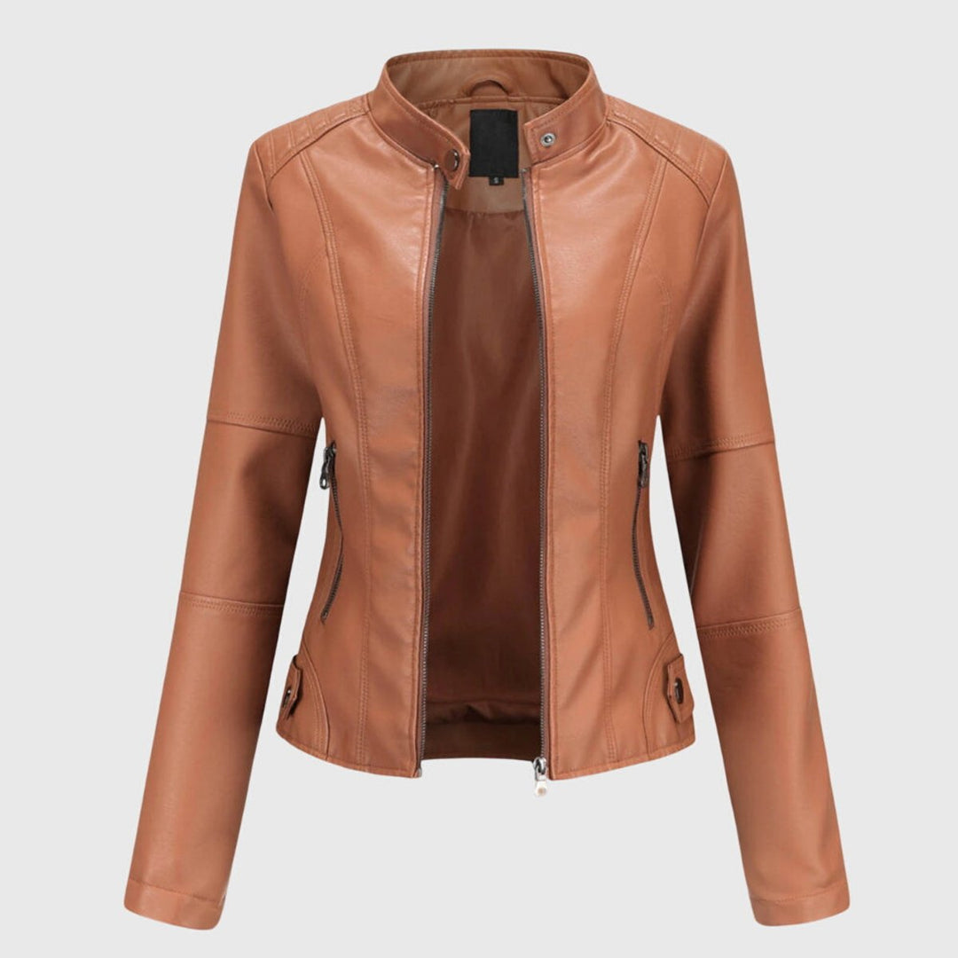 Delia | Slim-Fit Stand-Collar Zip Jacket