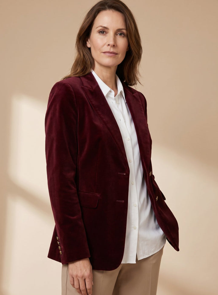 Helena | Tailored Gold-Button Blazer