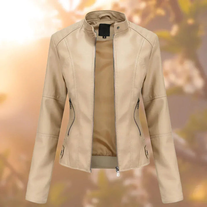 Lauren | Slim-Fit Zip-Up Moto Jacket