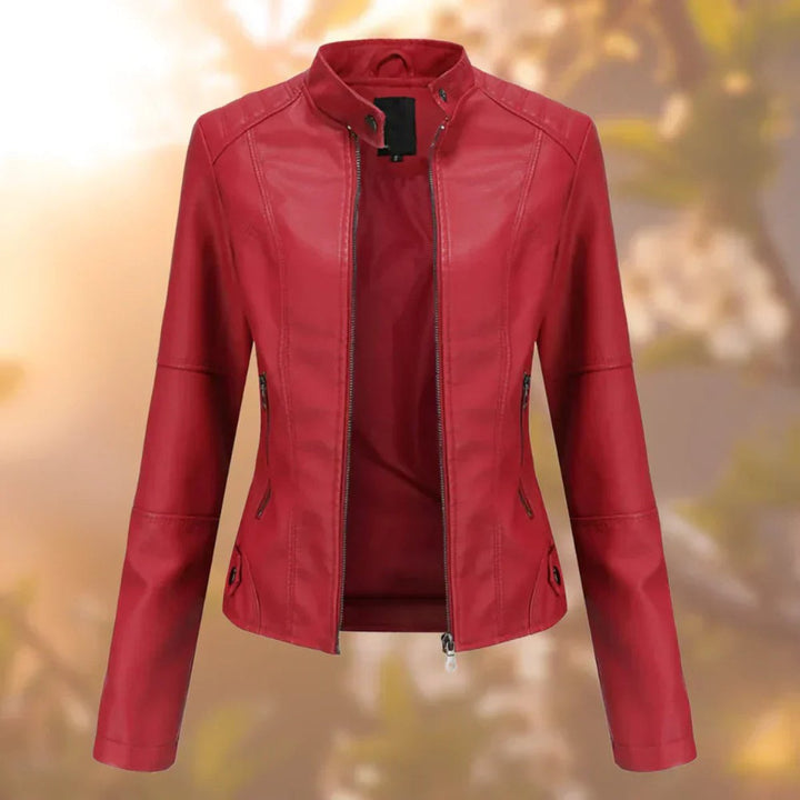 Lauren | Slim-Fit Zip-Up Moto Jacket