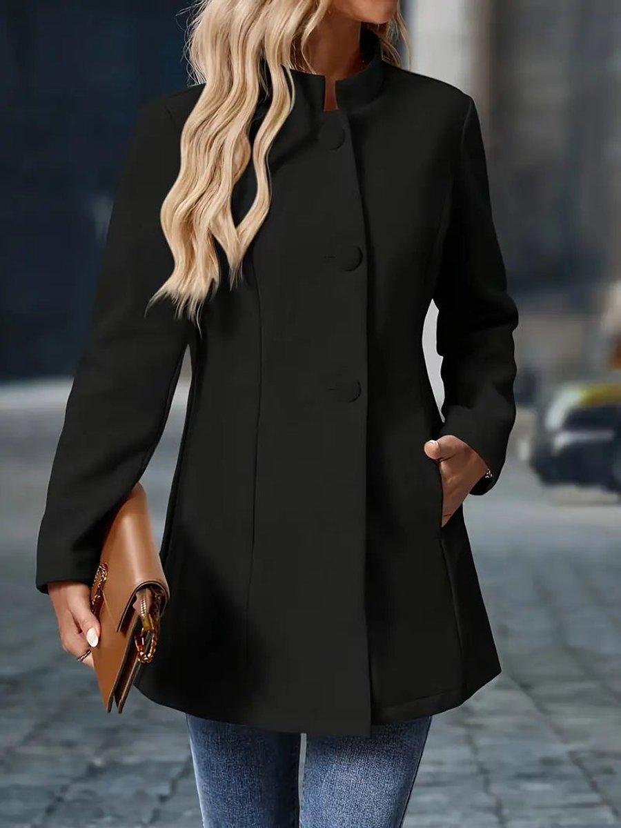 Esme | Stand-Collar Longline Blazer