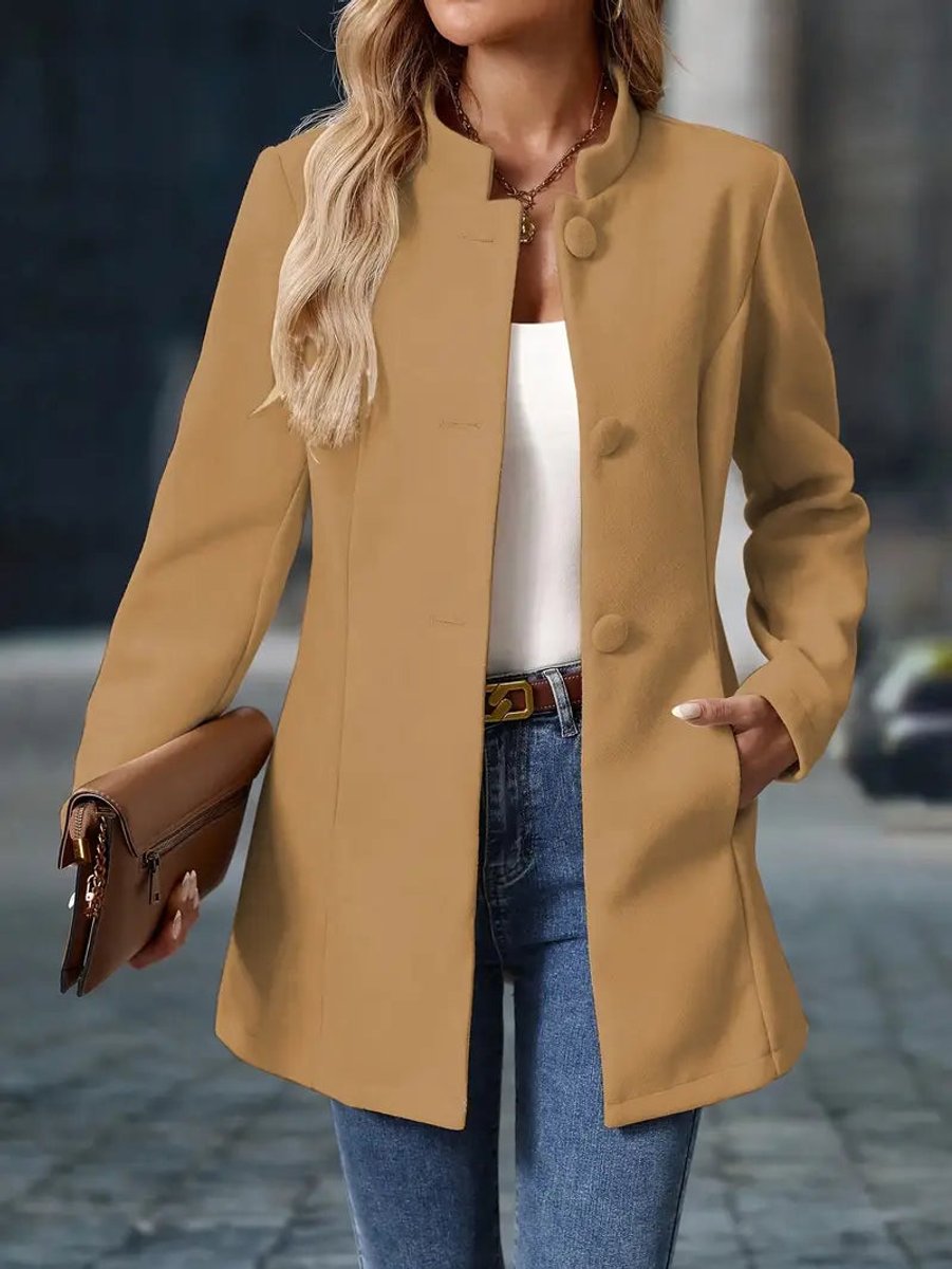 Esme | Stand-Collar Longline Blazer