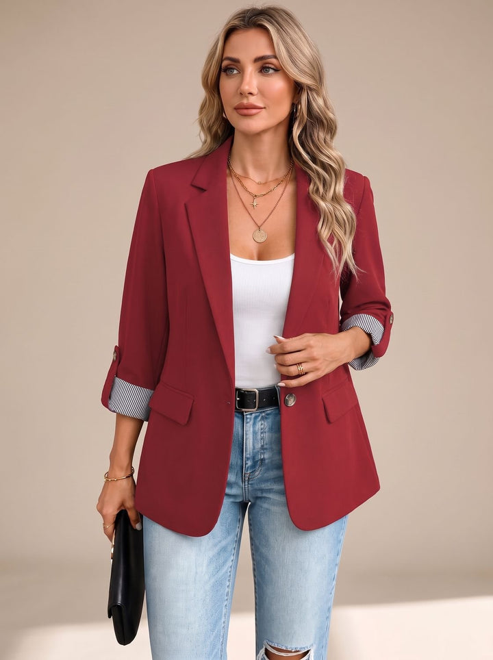 Tatiana | Rolled-Cuff Tailored Blazer
