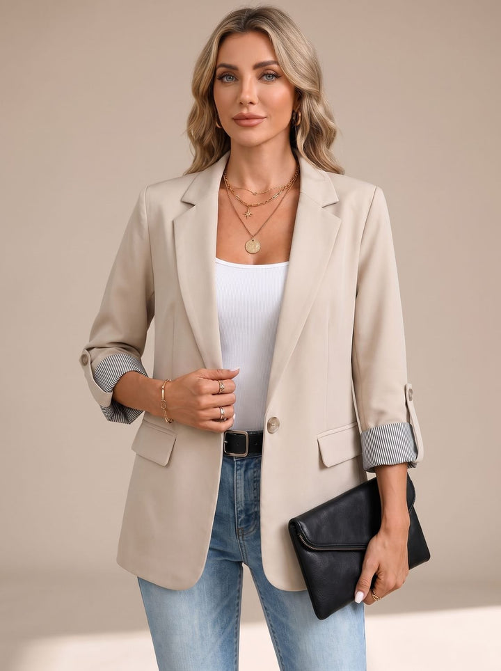 Tatiana | Rolled-Cuff Tailored Blazer