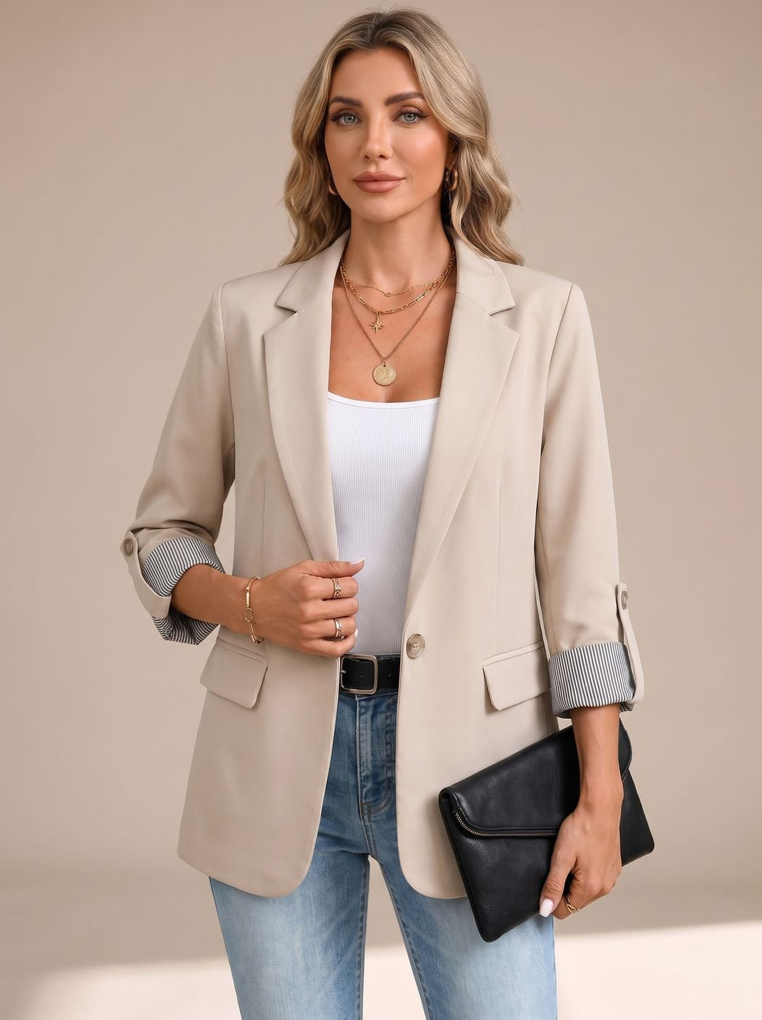 Johanna | Rollable-Sleeve Soft-Tailored Blazer