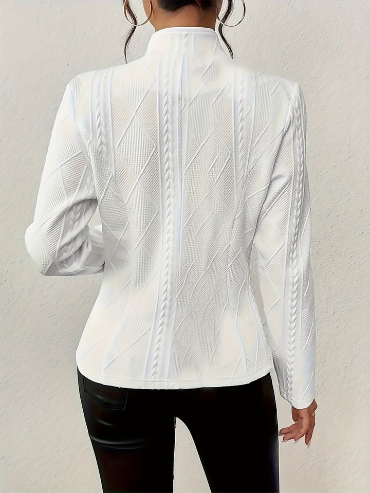 Emmeline | Textured Cable-Knit Open-Front Jacket
