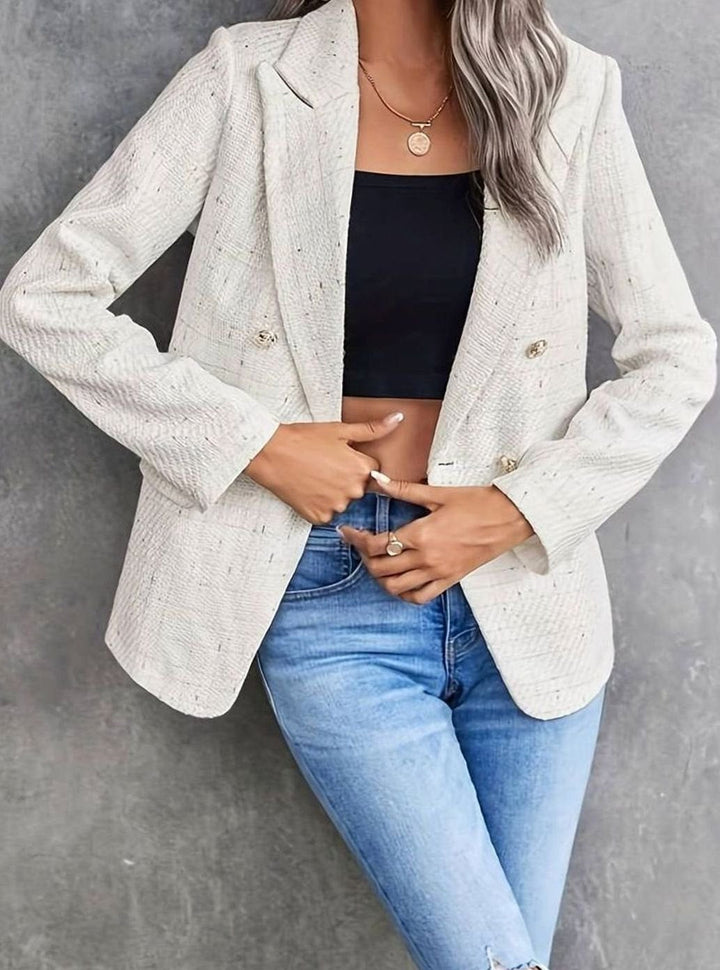 Cornelia | Textured Double-Breasted Blazer