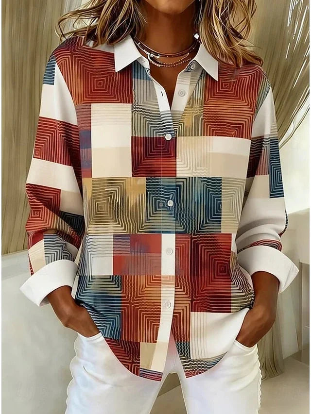 Deanna | Colourblock Patchwork Blouse