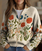 Ingrid | Wildflower Meadow Zip Cardigan
