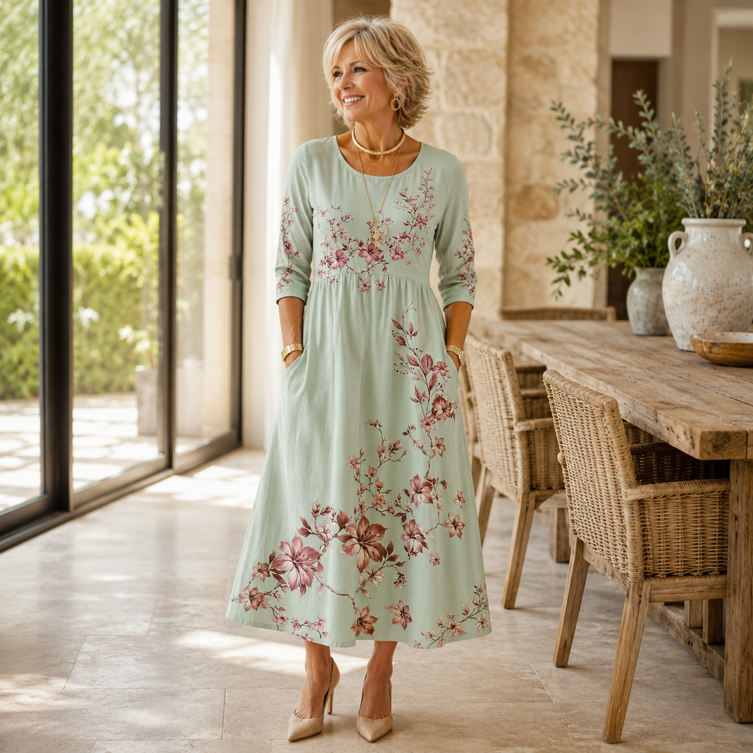 Flora | Floral Pocket Midi Dress