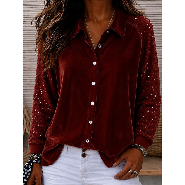 Beverly | Shimmer-Sleeve Shirt