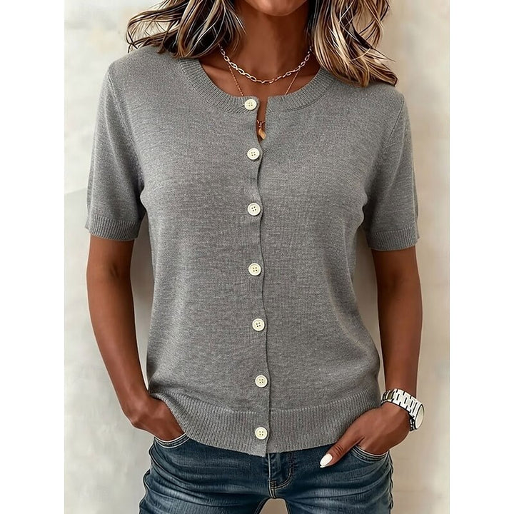 Odessa | Button-Front Short-Sleeve Top