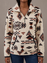 Ellery | Aztec-Inspired Half-Zip Pullover