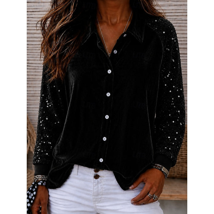 Beverly | Shimmer-Sleeve Shirt