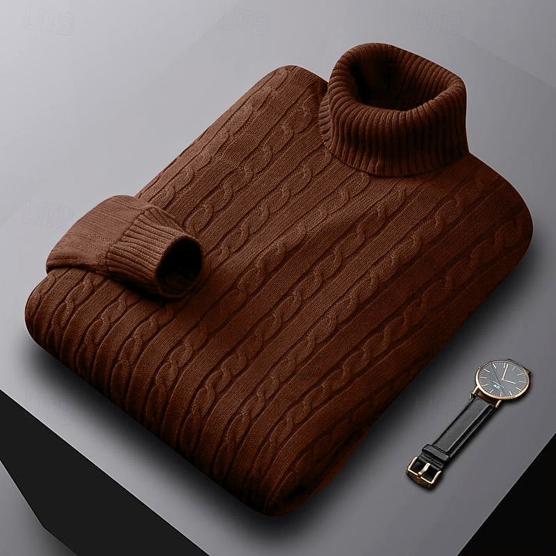 Sebastian | Cable-Knit Turtleneck Jumper