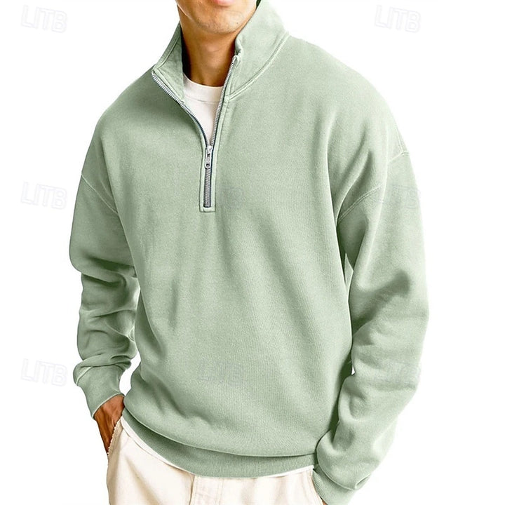 Foster | Quarter-Zip Stand Collar Sweatshirt
