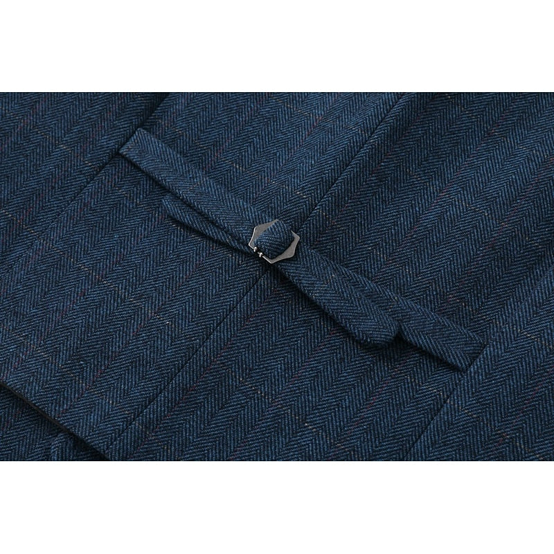 Desmond | Herringbone Single-Breasted Waistcoat