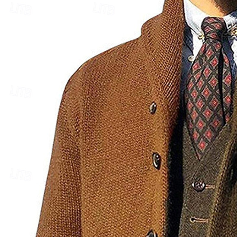 Weston | Shawl Collar Colour Block Cardigan
