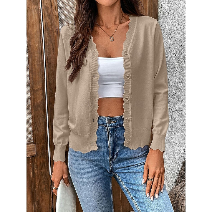 Sabrina | Scalloped Button-Front Cardigan