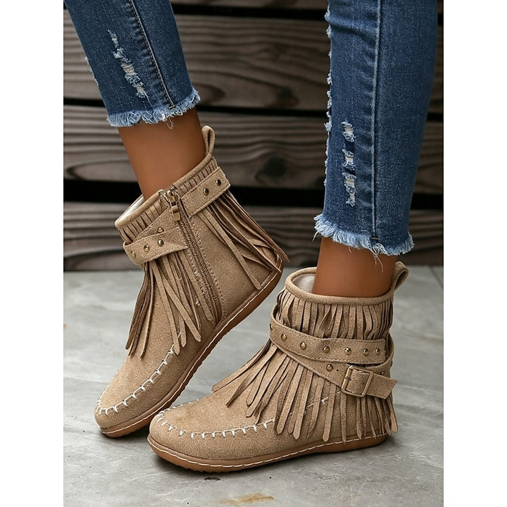 Frida | Fringed Western Ankle Boots