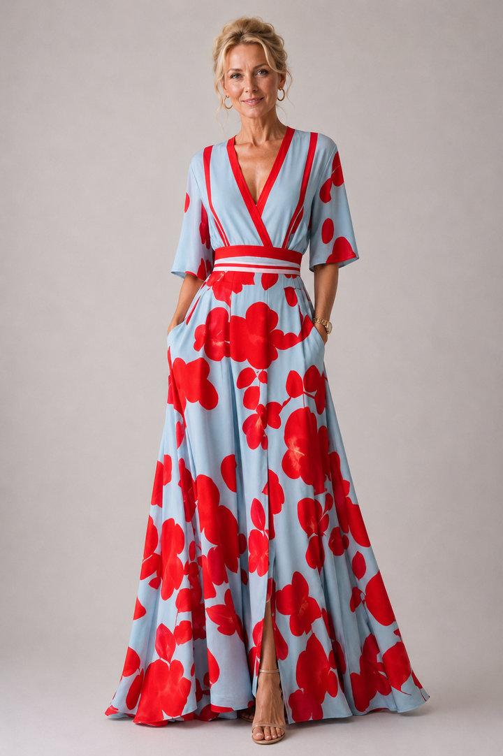 Lavinia | Elegant Floral Wrap Dress