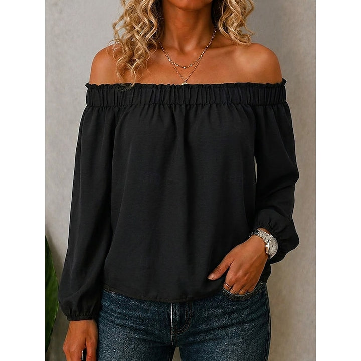 Marina | Off-Shoulder Long Sleeve Top