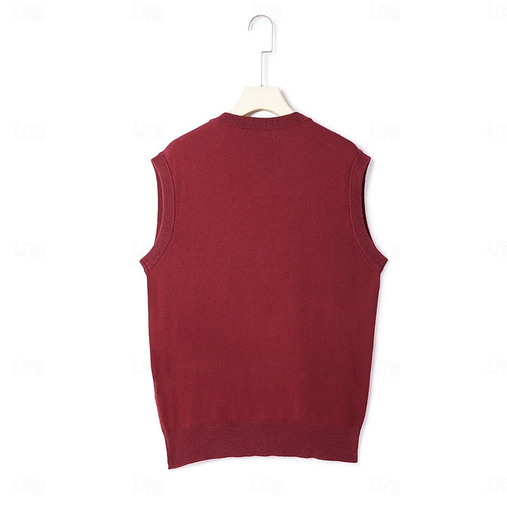 Everett | Christmas Buttoned Sweater Vest