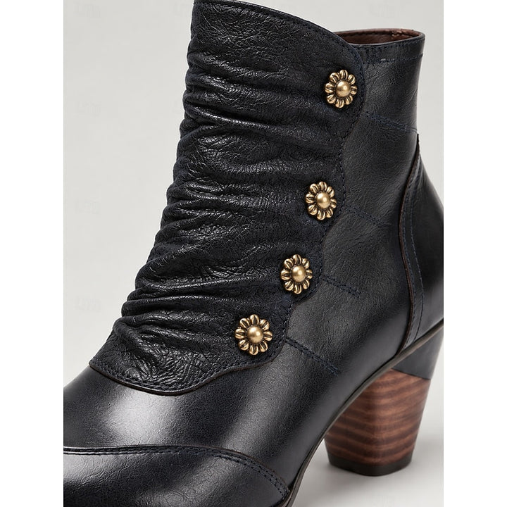 Rosabel | Ruched Block-Heel Ankle Boots