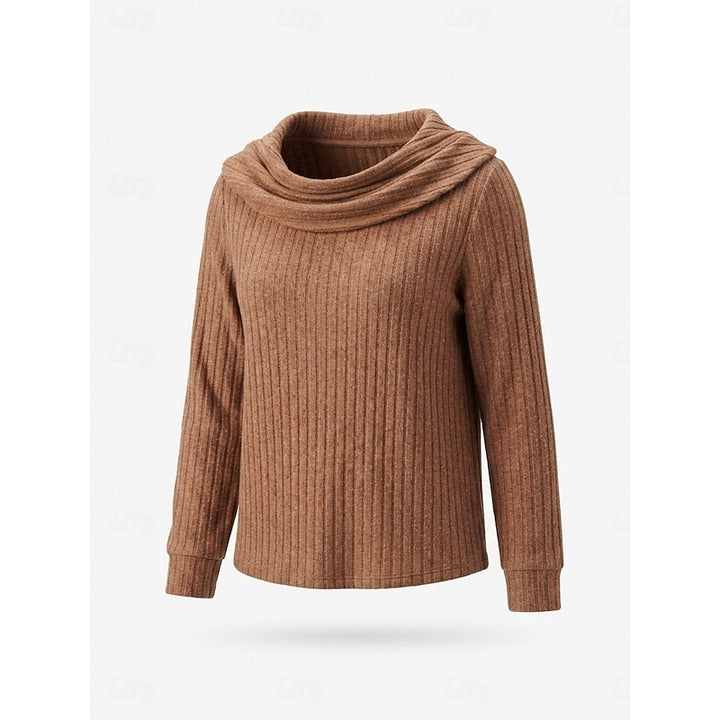 Sabine | Draped Cowl-Neck Ribbed Top