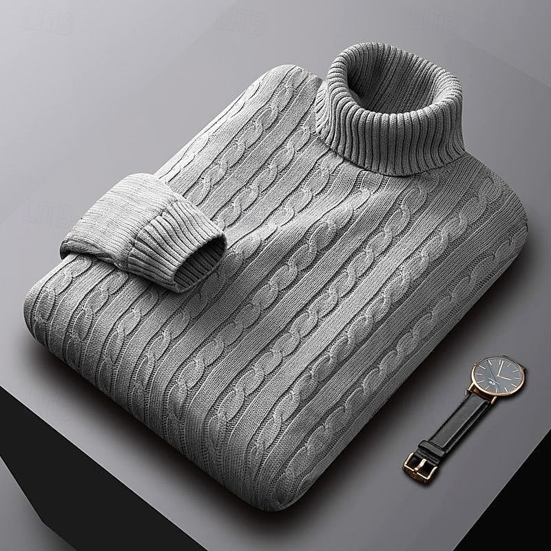 Sebastian | Cable-Knit Turtleneck Jumper