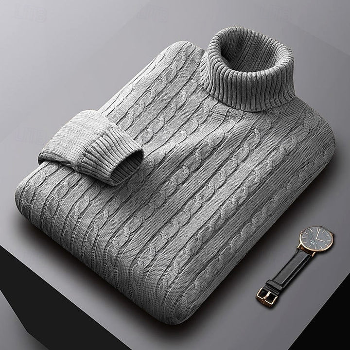 Sebastian | Cable-Knit Turtleneck Jumper