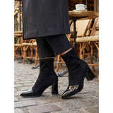 Verena | Cap-Toe Chunky Heel Ankle Boots