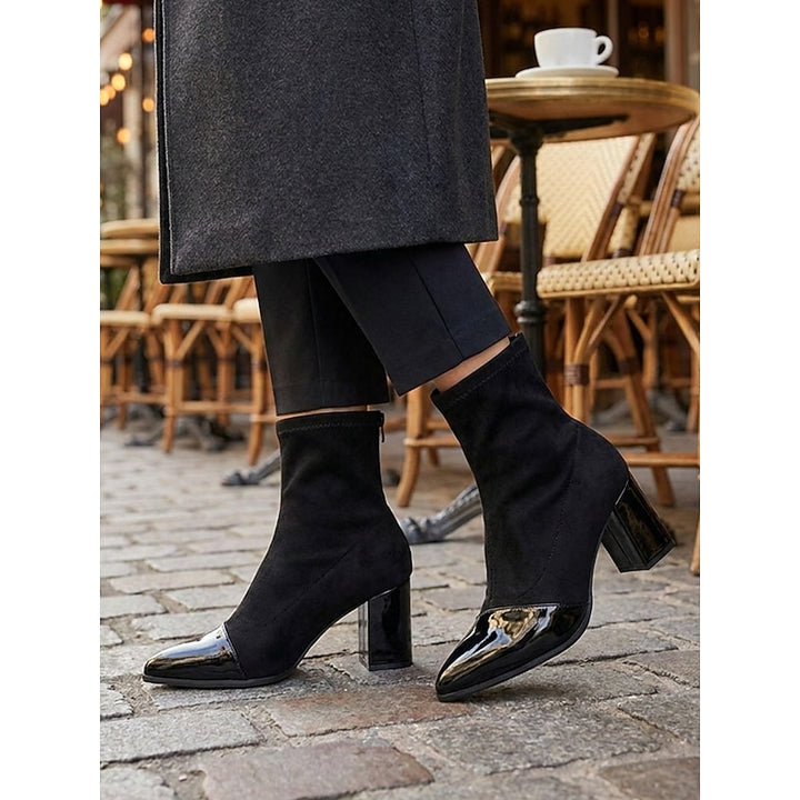 Verena | Cap-Toe Chunky Heel Ankle Boots
