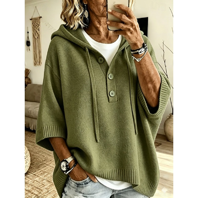 Cerys | Relaxed Hooded Knit Hoodie