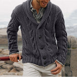 Graham | Cable-Knit Shawl Collar Cardigan