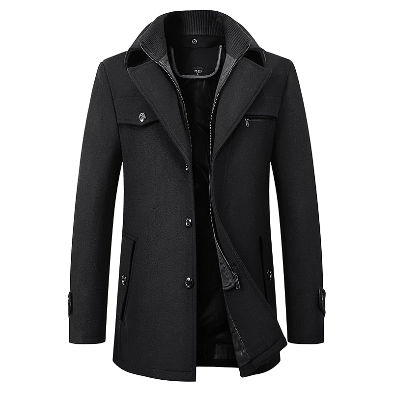 Franklin | Layered-Collar Business Coat