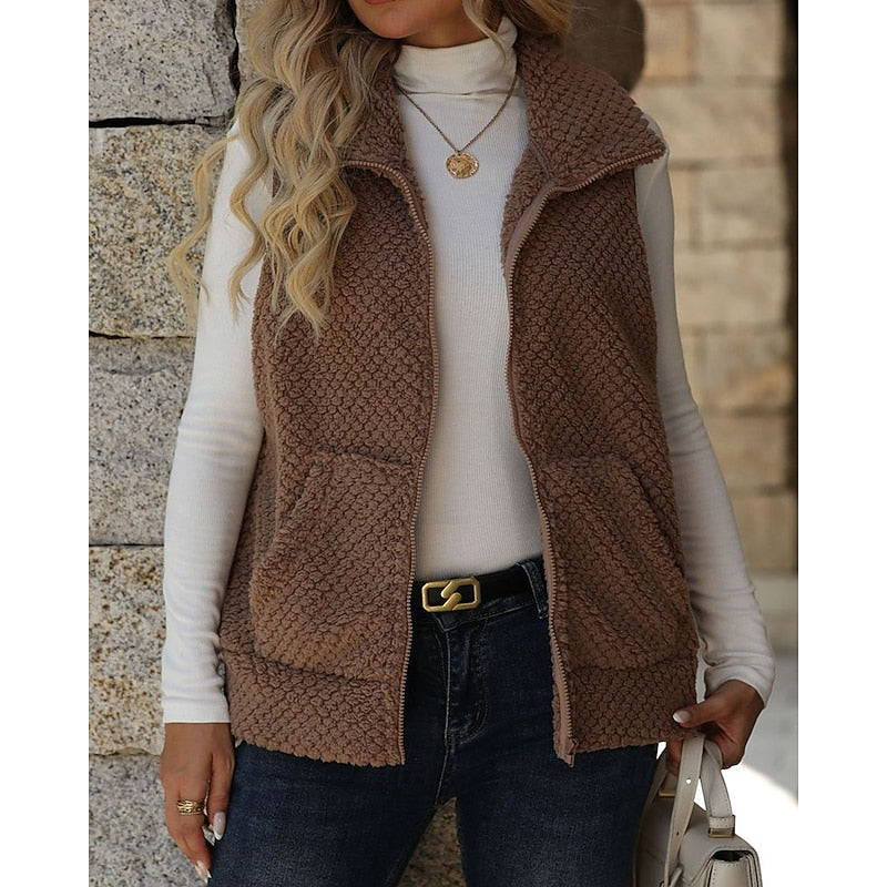 Antoinette | Textured Zip-Up Gilet